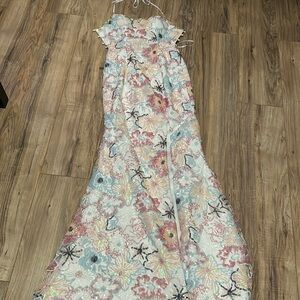 Flower prom dress
